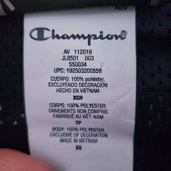 CHAMPION NWOT Zipper Tape Cropped Coaches Jacket - Black XS - Picture 7 of 13